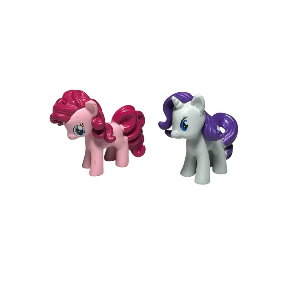 My Little Pony 2013 Mini Figures Rarity and Pinkie Pie FiM Busy Books MLP